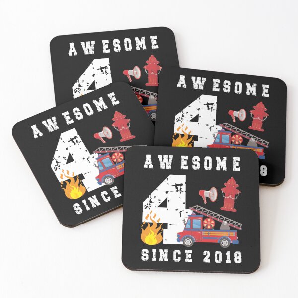 Item preview, 4th Birthday Gift Firefighter Boy Born in 2018 designed and sold by Meinhard Kirsch.