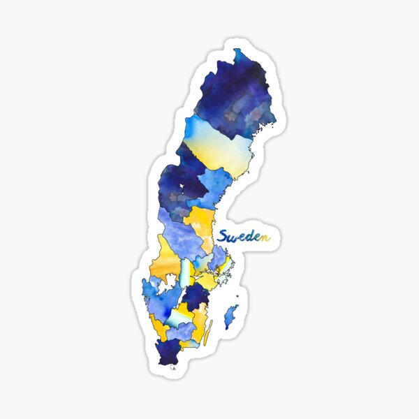 Watercolor Countries - Sweden Sticker