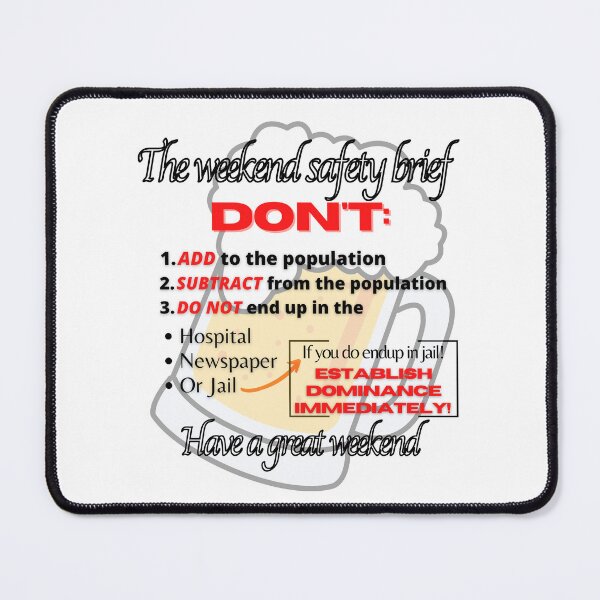 Item preview, Weekend safety  brief  designed and sold by Pugnaciousprint.
