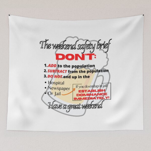Item preview, Weekend safety  brief  designed and sold by Pugnaciousprint.