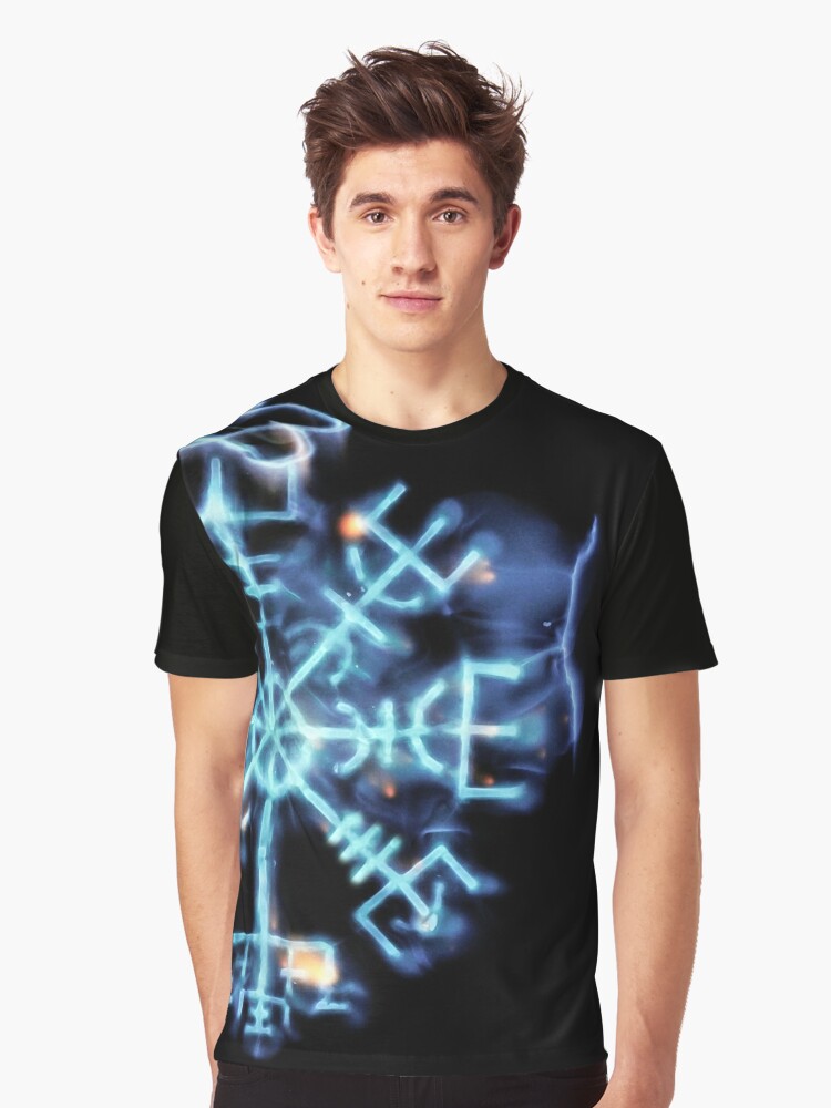 Thumbnail 1 of 5, Graphic T-Shirt, Vegvisir - Spiritual Energy designed and sold by Darren Bailey LRPS.