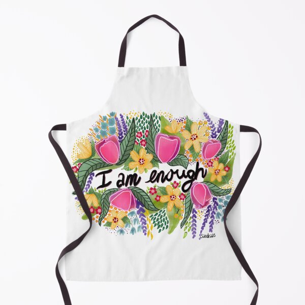 Item preview, I am enough - Floral quote designed and sold by SandraArtStudio.