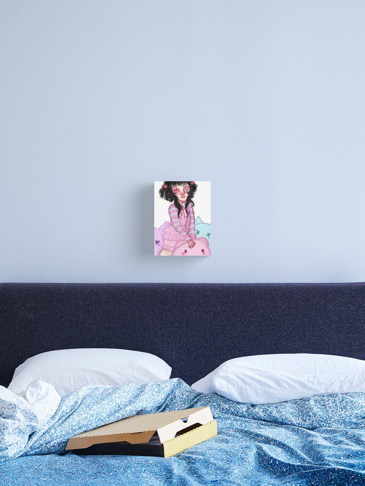 Thumbnail 1 of 3, Canvas Print, Cute Eye Patch Girly designed and sold by Kaitlynn Eckler.