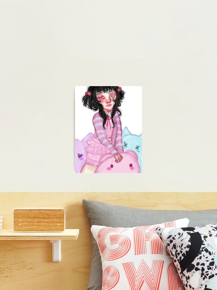 Thumbnail 1 of 3, Photographic Print, Cute Eye Patch Girly designed and sold by sadhyena-art.