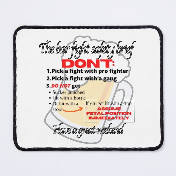 Item preview, Bar fight safety  brief designed and sold by Pugnaciousprint.