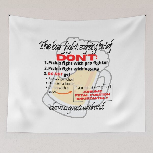Item preview, Bar fight safety  brief designed and sold by Pugnaciousprint.