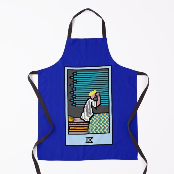 Item preview, Wait, is this pixel art tarot? Blue - Minor Arcana 'Nine of Swords' (Design for T-shirt, stickers and other accessories) designed and sold by Pixel Waite.
