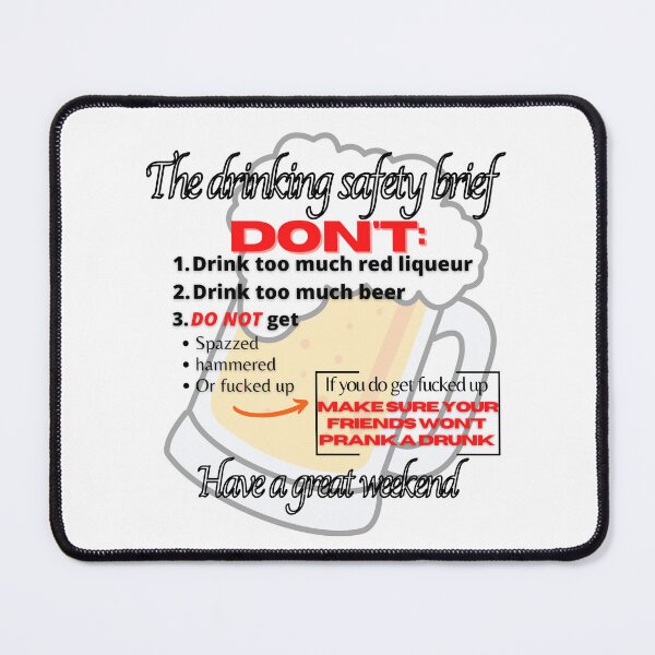 Item preview, Drinking safety  brief  designed and sold by Pugnaciousprint.