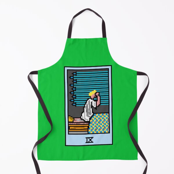 Item preview, Wait, is this pixel art tarot? Green - Minor Arcana 'Nine  of Swords' (Design for T-shirt, stickers and other accessories) designed and sold by Pixel Waite.