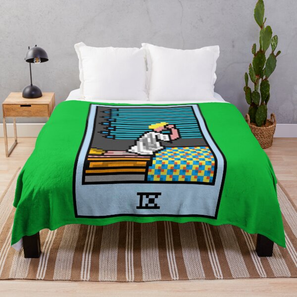 Item preview, Wait, is this pixel art tarot? Green - Minor Arcana 'Nine of Swords' (Design for T-shirt, stickers and other accessories) designed and sold by Pixel Waite.
