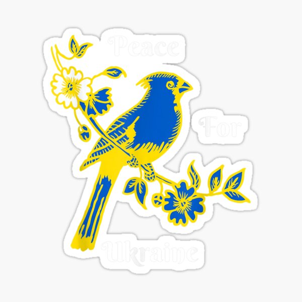 Ukrainian Peace Bird (original) Sticker for Sale by FRED B