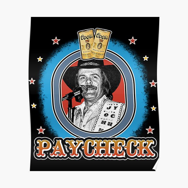 "Retro Tour Style Johnny Paycheck" Poster by BaKien Redbubble