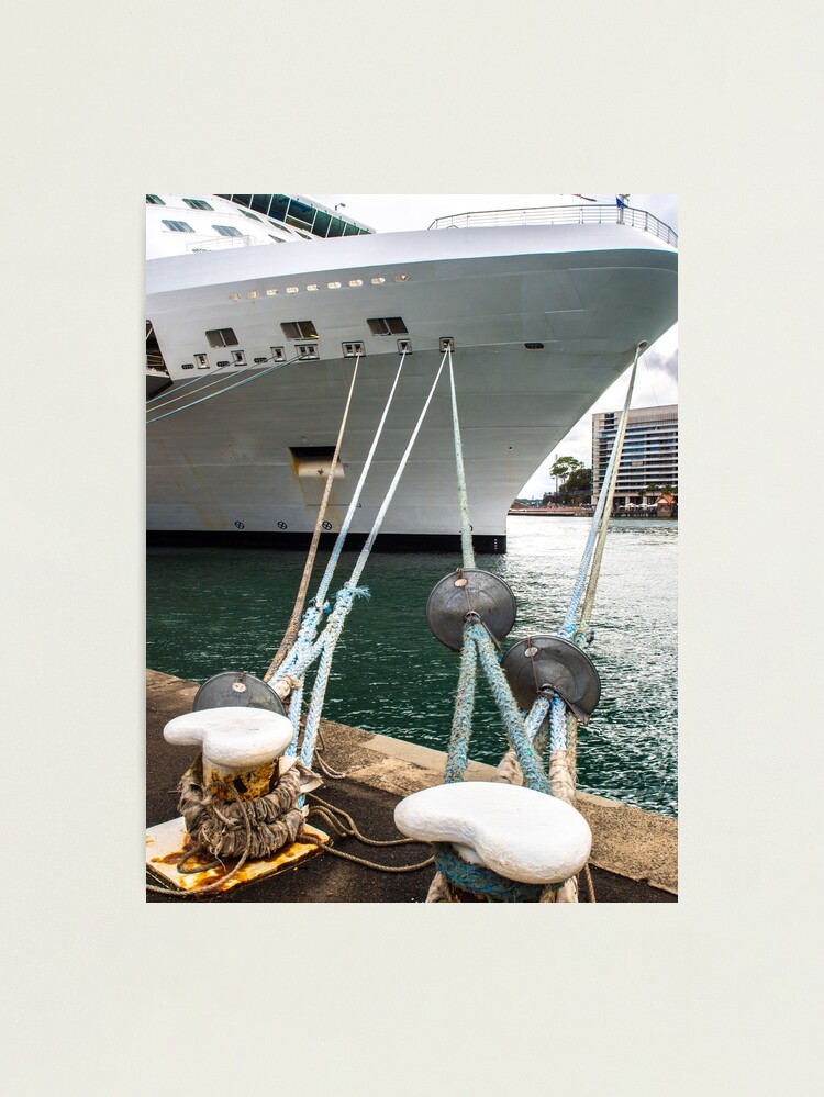 Cruise Ship Mooring Ropes Photographic Print for Sale by Michael McGimpsey