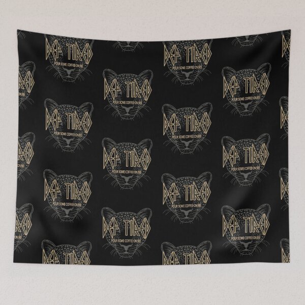 Item preview, Def tired Pour Some Coffee On Me Tiger Tired Coffee Vintage designed and sold by Rosartistshop.