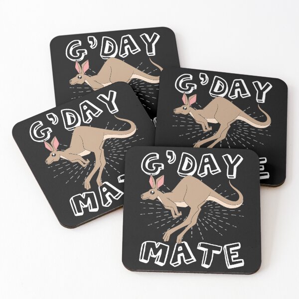 Item preview, G'Day Mate Outback Australian Animal Marsupial Kangaroo designed and sold by bestshirtdesign.
