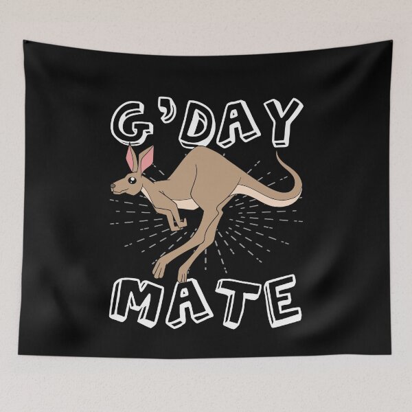 Item preview, G'Day Mate Outback Australian Animal Marsupial Kangaroo designed and sold by bestshirtdesign.