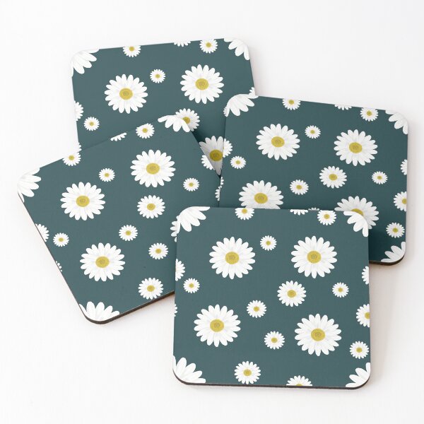 Item preview,  Beautiful White Daisy Flowers Pattern Art (blue) designed and sold by jvcoart.