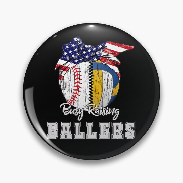 Item preview, Busy Raising Ballers Baseball Volleyball Tee Volleyball Mom designed and sold by Mariaxjulio.
