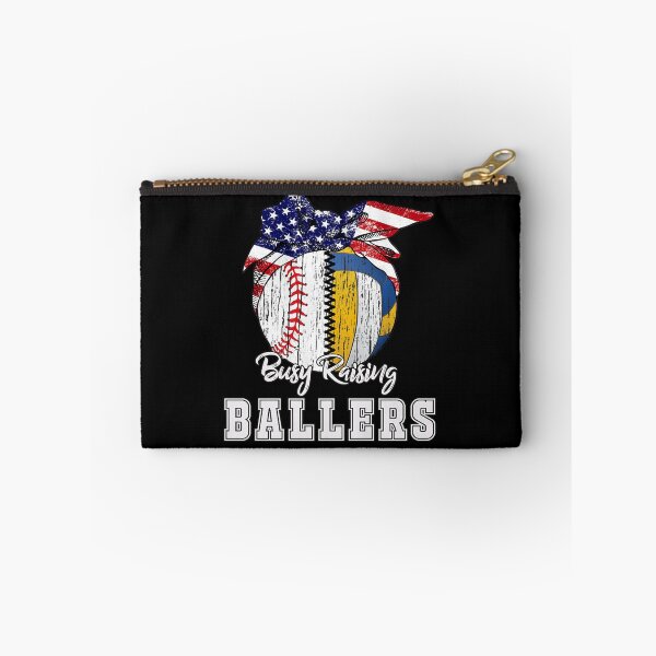 Item preview, Busy Raising Ballers Baseball Volleyball Tee Volleyball Mom designed and sold by Mariaxjulio.