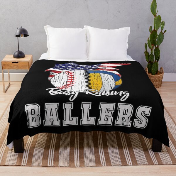 Item preview, Busy Raising Ballers Baseball Volleyball Tee Volleyball Mom designed and sold by Mariaxjulio.