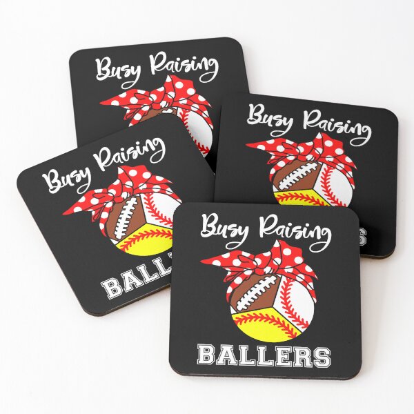 Item preview, Busy Raising Ballers Funny Mom Baseball Softball Football designed and sold by Mariaxjulio.