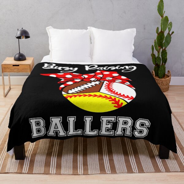 Item preview, Busy Raising Ballers Funny Mom Baseball Softball Football designed and sold by Mariaxjulio.