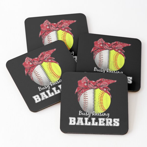 Item preview, Busy Raising Ballers Softball Baseball Tee baseball mom designed and sold by Mariaxjulio.