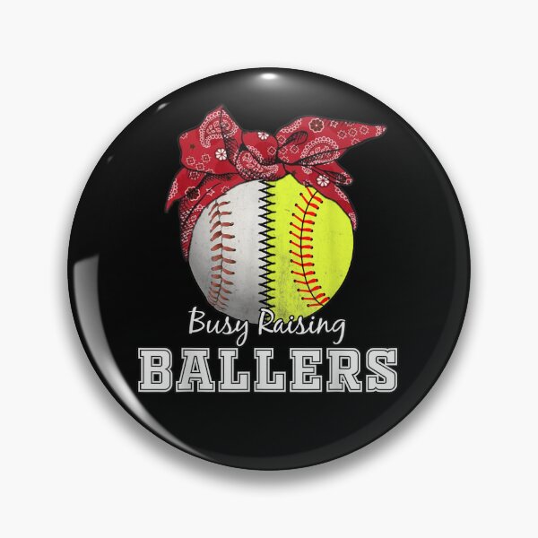 Item preview, Busy Raising Ballers Softball Baseball Tee baseball mom designed and sold by Mariaxjulio.