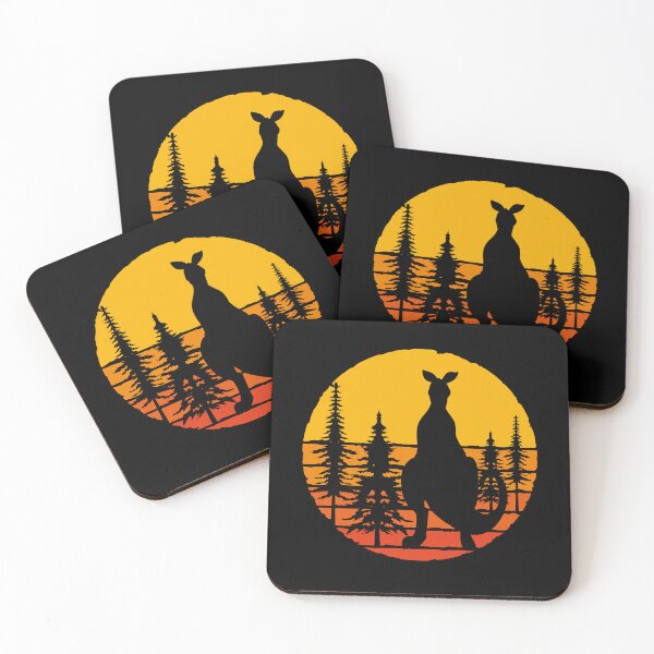 Item preview, Australian Outback Retro Sunset Zoo Animal Kangaroo designed and sold by bestshirtdesign.