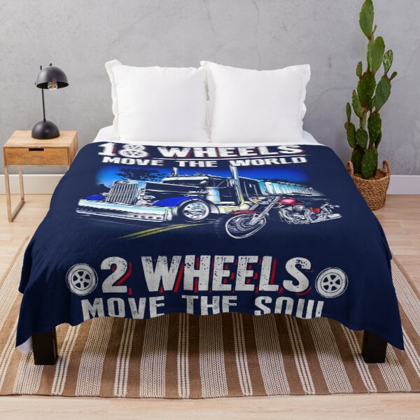 Item preview, 18 Wheels Move The World 2 Wheels Move The Soul, S, Cool, Hot Trending designed and sold by LucasSTORE2.