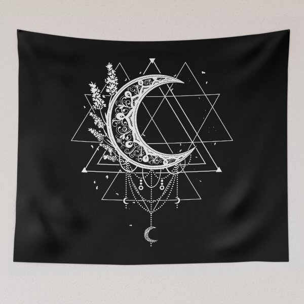 Item preview, Celestial Occult Witchcraft Moon With Lavender Gothic Witch designed and sold by Mariaxjulio.