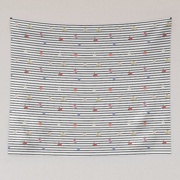 Item preview, Horizontal lines with flowers designed and sold by Heywor.