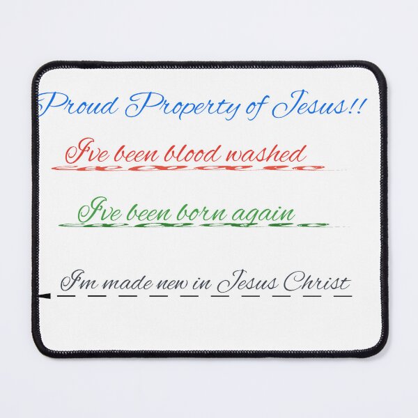 Item preview, Proud Property of Jesus Blue Green Red designed and sold by Lololingyou.