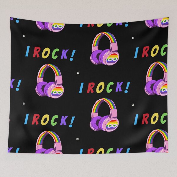 Item preview, Autism Awareness~I ROCK! Rainbow Ear Muff Design. designed and sold by ForscarlettPub.