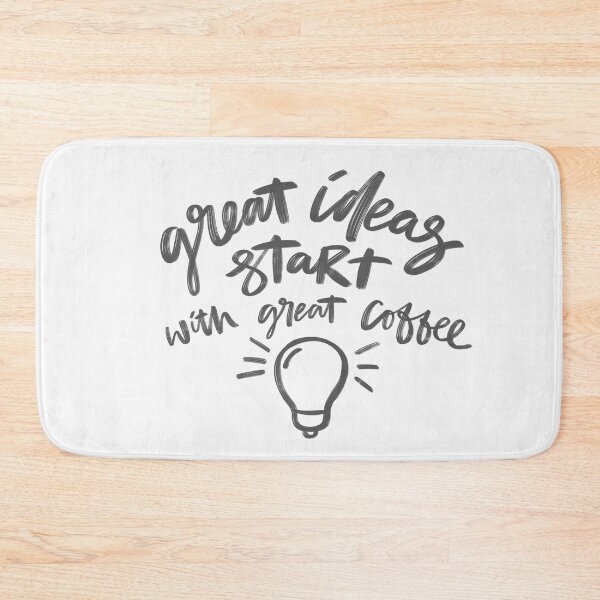 Item preview, Great Ideas Starts With Coffee designed and sold by ZubiyaArt.