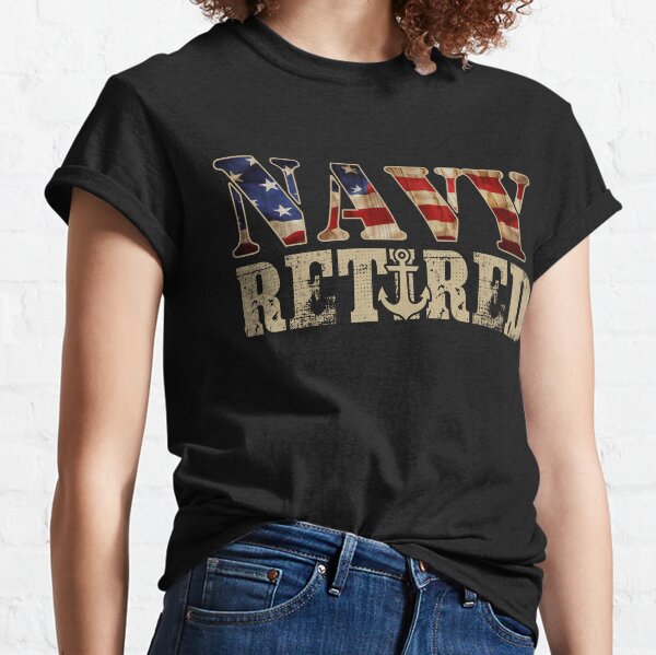 US Navy Retired T-Shirt Veteran Submarine Surface Warfare Naval Aviation CB Med