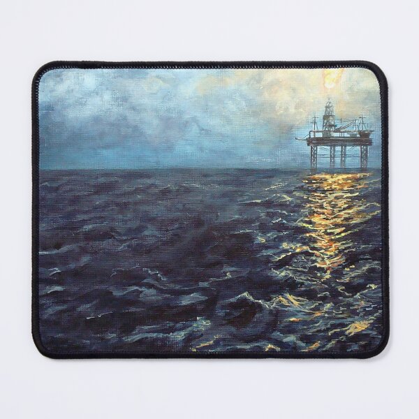 Item preview, Oil Rig at night designed and sold by Carole Russell.