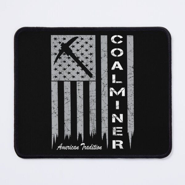 Item preview, Coal Miner with American Flag for Proud Coal Miners designed and sold by Mariaxjulio.