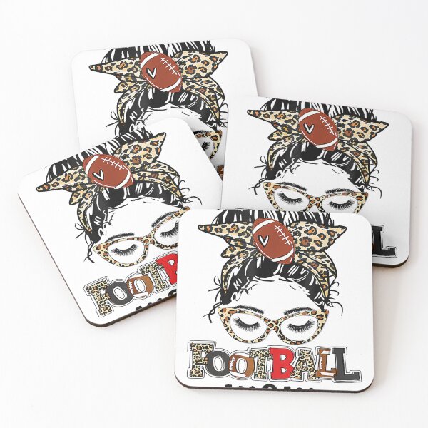Item preview, Football Mom Messy Hair Bun Leopard Women Mother's Day  designed and sold by AaronWeedo.