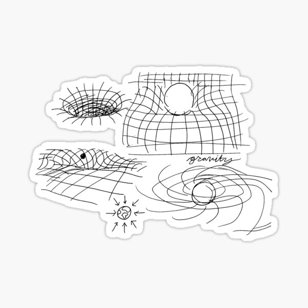 quantum physics doodles Sticker