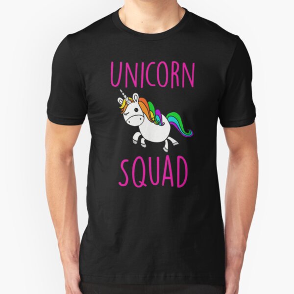 Unicorn Squad Cute Funny Unicorn Shirt Slim Fit T-Shirt