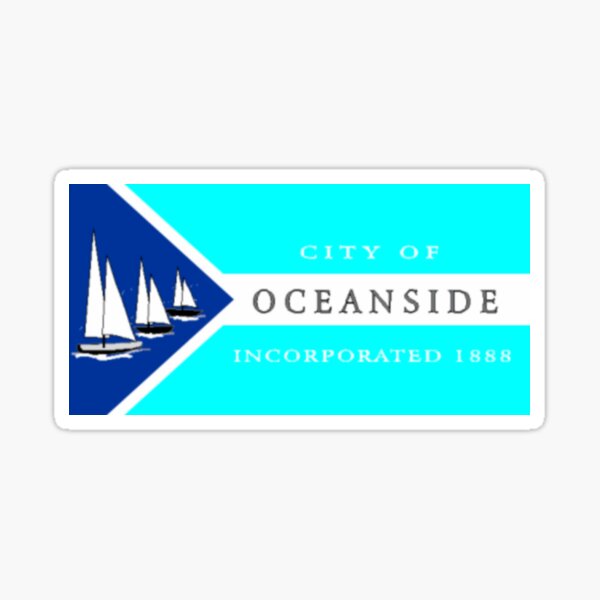 "Flag of Oceanside, California USA" Sticker by mo91 Redbubble