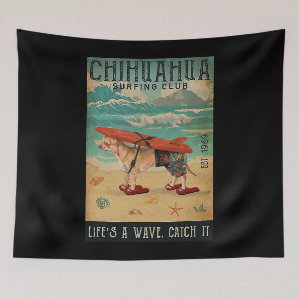 Item preview, Surfing Chihuahua dog funny quotes designed and sold by Douglafa.