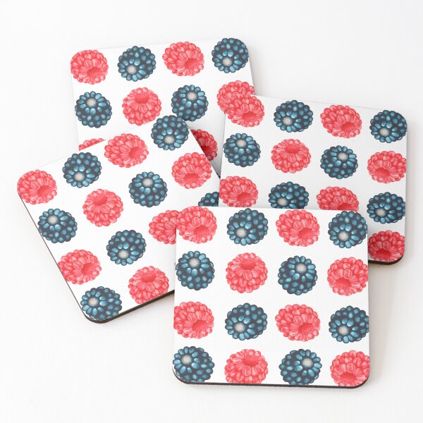 Item preview, Raspberry and blackberry pattern. Watercolor drawing. designed and sold by Trilisti.