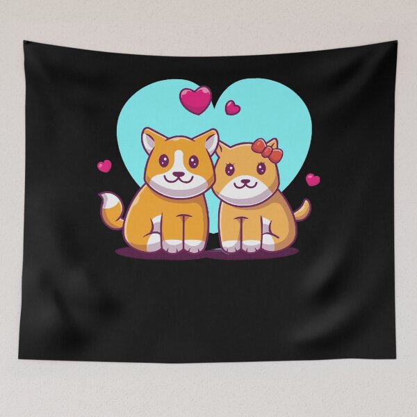 Item preview, Couple of dog cartoon T-Shirt designed and sold by TinaSterling59.