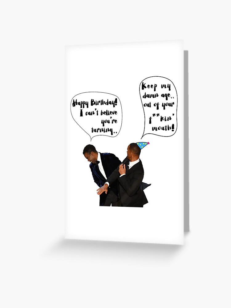 Will Smith Slap Funny Birthday Card Chris Rock Meme (Instant Download) 