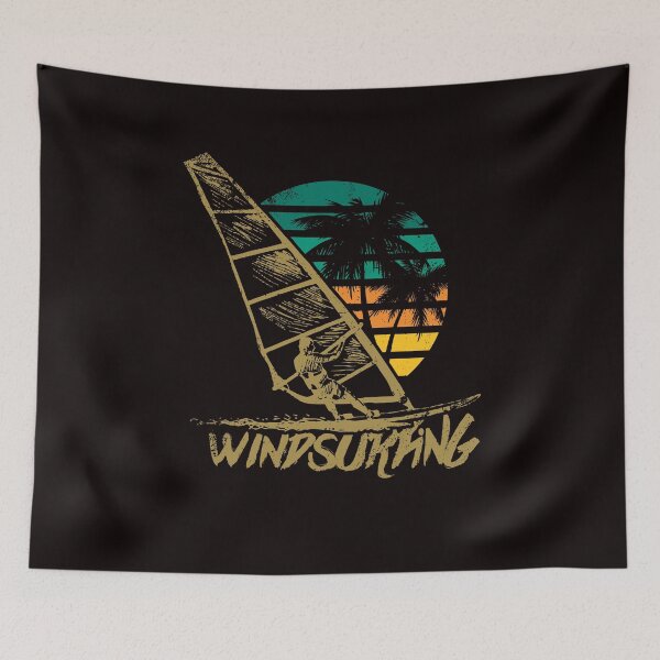 Item preview, Sunset Windsurfer Retro Windsurfing Ocean Wave Sailboarding designed and sold by TomGiantDesigns.