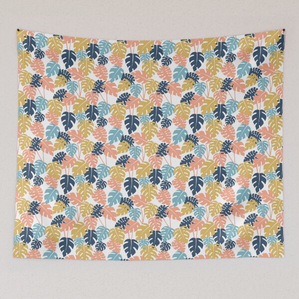 Item preview, Boho Color Monstera Leaves Pattern  designed and sold by DesignsbyACl.