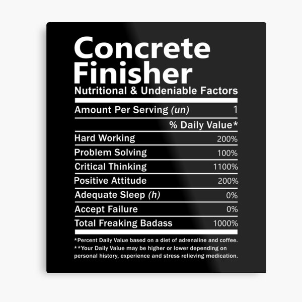 Item preview, Concrete Finisher T Shirt - Nutritional And Undeniable Factors Gift Item Tee designed and sold by averiarnol.