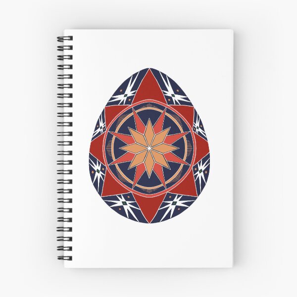 Item preview, Easter egg Ukrainian inspired Red Blue designed and sold by hallas2b.
